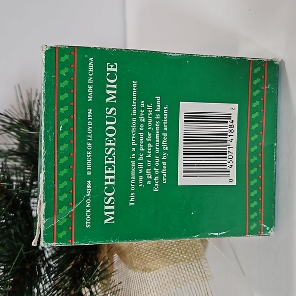 House of Lloyd Christmas Around the World Mischeeseous Mice X-mas Tree Ornament - Picture 7 of 7